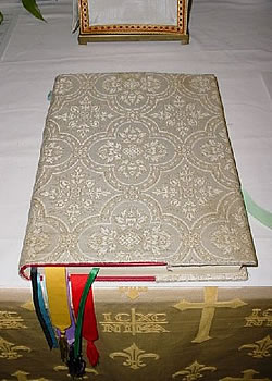 Tan Book Cover with Ribbons